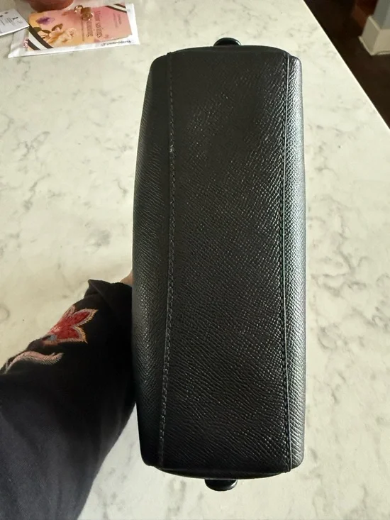 Coach *Project* Black Saffiano Leather Toiletry Pouch with Silver Logo - Picture 10 of 11